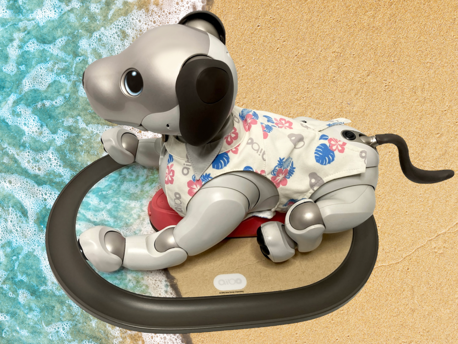 aiboチャージステーション・デコカバー〈ビーチ柄〉